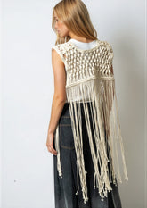 Boho Fringe Layering Vest Layering Pieces Kate Hewko 