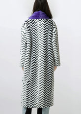 Bold Stripe Faux Fur Coat Outerwear Kate Hewko 