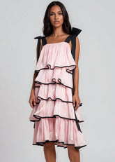 Bow Strap Tiered Ruffle Dress Dresses Kate Hewko 