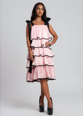 Bow Strap Tiered Ruffle Dress Dresses Kate Hewko 