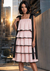 Bow Strap Tiered Ruffle Dress Dresses Kate Hewko 