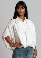Bubble Hem Button Up Blouse Blouses Kate Hewko 