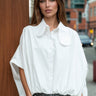 Bubble Hem Button Up Blouse Blouses Kate Hewko 