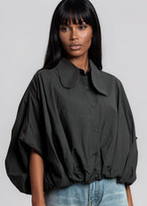 Bubble Hem Button Up Blouse Blouses Kate Hewko 