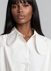Bubble Hem Button Up Blouse Blouses Kate Hewko 