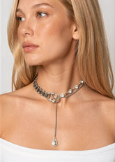 Buckle Chain Gemstone Choker Necklaces Kate Hewko 