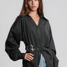 Buckle Wrap Button Up Shirt Blouses Kate Hewko 
