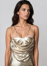 Bustier Metallic Slip Dress Dresses Kate Hewko 