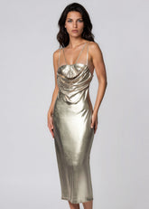 Bustier Metallic Slip Dress Dresses Kate Hewko 