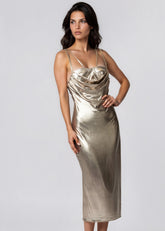 Bustier Metallic Slip Dress Dresses Kate Hewko 