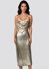 Bustier Metallic Slip Dress Dresses Kate Hewko 