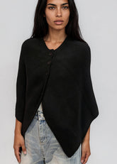 Button Front Knit Cape Top Layering Pieces Kate Hewko 
