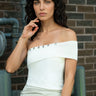 Buttoned One Shoulder Tank Top Tank Tops Kate Hewko White One size 