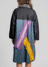 Cable Knit Patchwork Denim Trench Outerwear Kate Hewko 