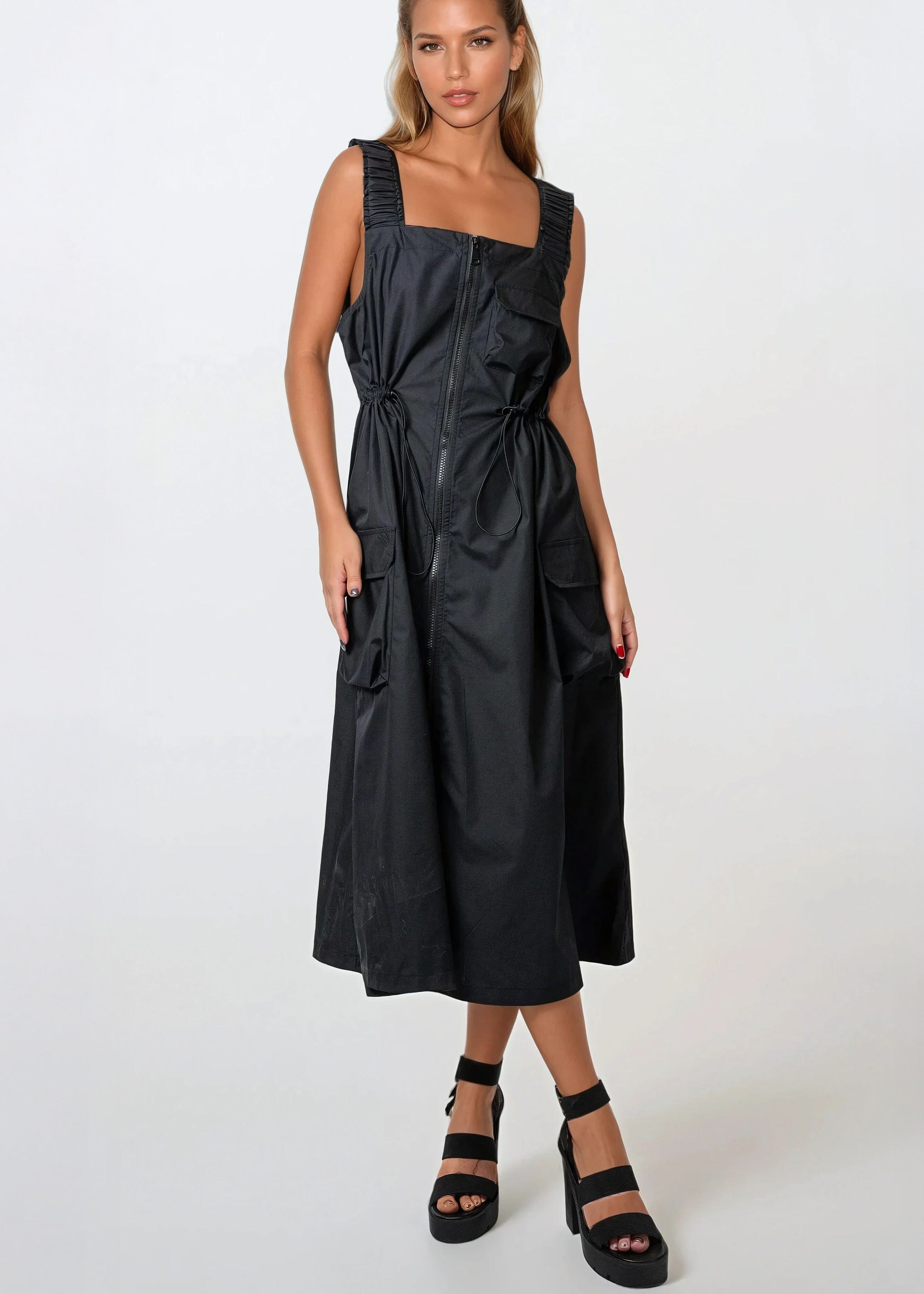 Cargo Core Zip Overall Dress - Kate Hewko Cargo Core Zip Overall Dress - Kate Hewko