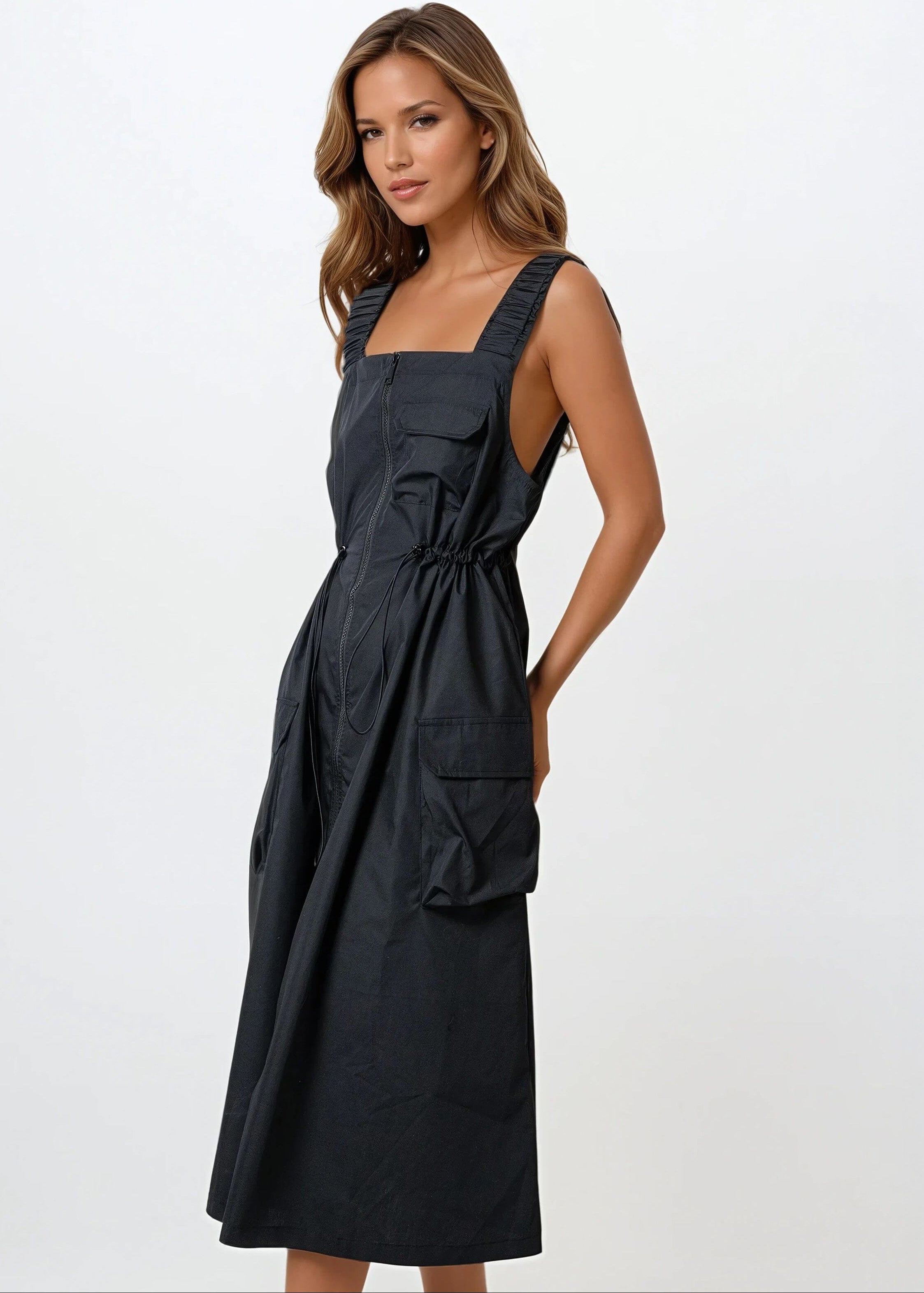 Cargo Core Zip Overall Dress - Kate Hewko Cargo Core Zip Overall Dress - Kate Hewko