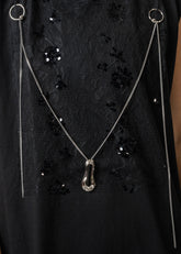 Chain-Link Embellished Lace Dress Dresses Kate Hewko 