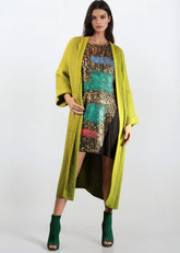 Chunky Cable Knit Cardigan Cardigans Kate Hewko Green One Size 