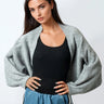 Chunky Knit Shrug Sweaters Kate Hewko One Size Grey 