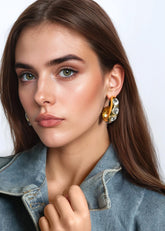 Chunky Retro Gemstone Earrings Earrings Kate Hewko 