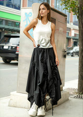 Cinched Hem Athleisure Skirt Skirts Kate Hewko 