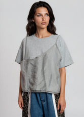 Cinched Mesh Panel Tee Tees Kate Hewko 