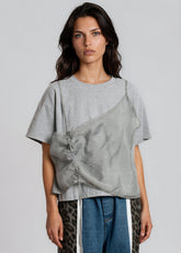Cinched Mesh Panel Tee Tees Kate Hewko 