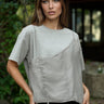 Cinched Mesh Panel Tee Tees Kate Hewko 
