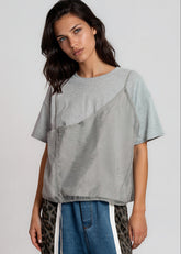 Cinched Mesh Panel Tee Tees Kate Hewko 