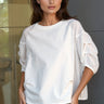 Cinched Sleeve Tee Tees Kate Hewko 