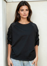 Cinched Sleeve Tee Tees Kate Hewko 