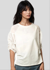 Cinched Sleeve Tee Tees Kate Hewko 