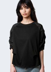 Cinched Sleeve Tee Tees Kate Hewko 