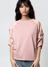 Cinched Sleeve Tee Tees Kate Hewko 