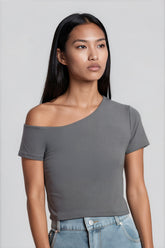 Cold Shoulder Cropped Tee Tees Kate Hewko 