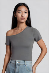 Cold Shoulder Cropped Tee Tees Kate Hewko 