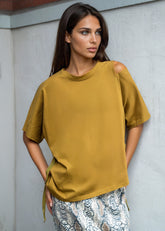 Cold Shoulder Strap Tee Tees Kate Hewko 