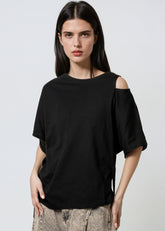 Cold Shoulder Strap Tee Tees Kate Hewko 