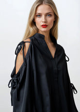 Cold Shoulder Tie Up Blouse Blouses Kate Hewko 