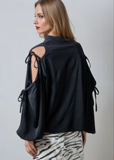Cold Shoulder Tie Up Blouse Blouses Kate Hewko 