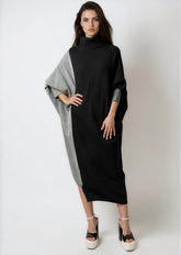 Color Block Turtleneck Sweater Dress Dresses Kate Hewko 