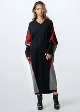 Colorblock Batwing Sweater Dress Dresses Kate Hewko 