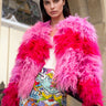 Colorblock Shaggy Faux Fur Jacket Outerwear Kate Hewko 