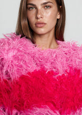 Colorblock Shaggy Faux Fur Jacket Outerwear Kate Hewko 