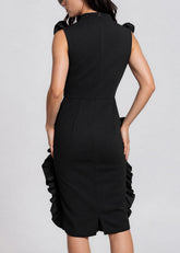 Contour Ruffle Midi Dress Dresses Kate Hewko 