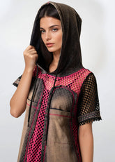 Contrast Fishnet Hoodie Dress Dresses Kate Hewko 