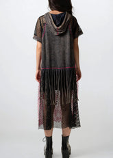 Contrast Fishnet Hoodie Dress Dresses Kate Hewko 