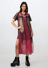 Contrast Fishnet Hoodie Dress Dresses Kate Hewko 
