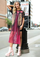 Contrast Fishnet Hoodie Dress Dresses Kate Hewko 