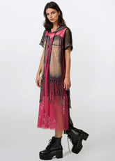 Contrast Fishnet Hoodie Dress Dresses Kate Hewko 